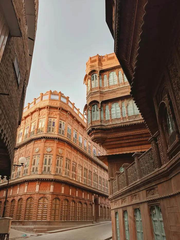 Carved haveli facades, Bikaner