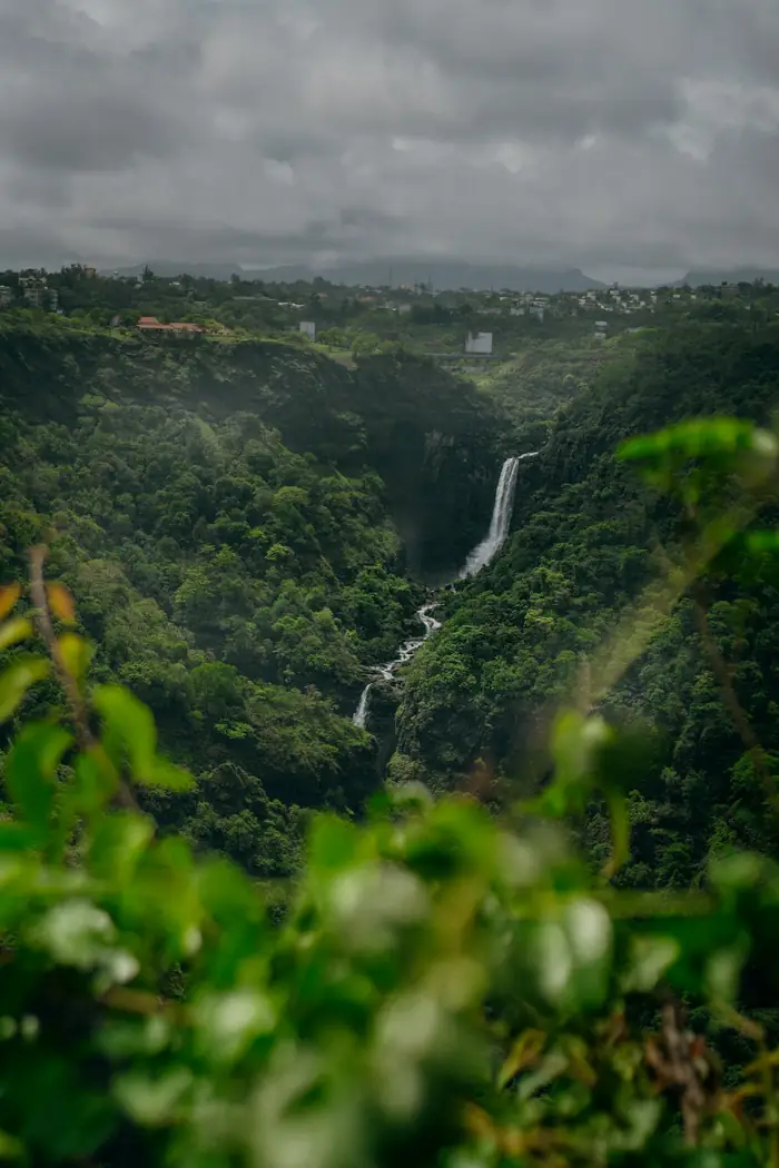 Monsoon valley and waterfall, Lonavala