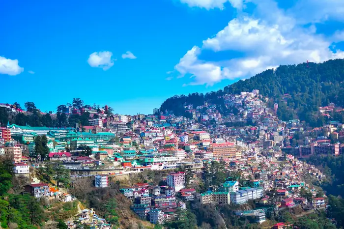 Shimla town on the hillside