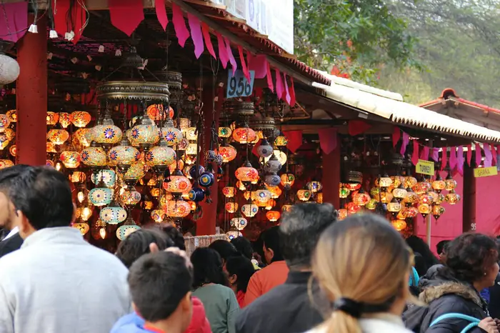 Stalls at the Surajkund crafts mela